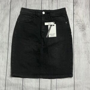Brave Soul Veronica‎ High Waisted Denim Skirt Women 8 NWT